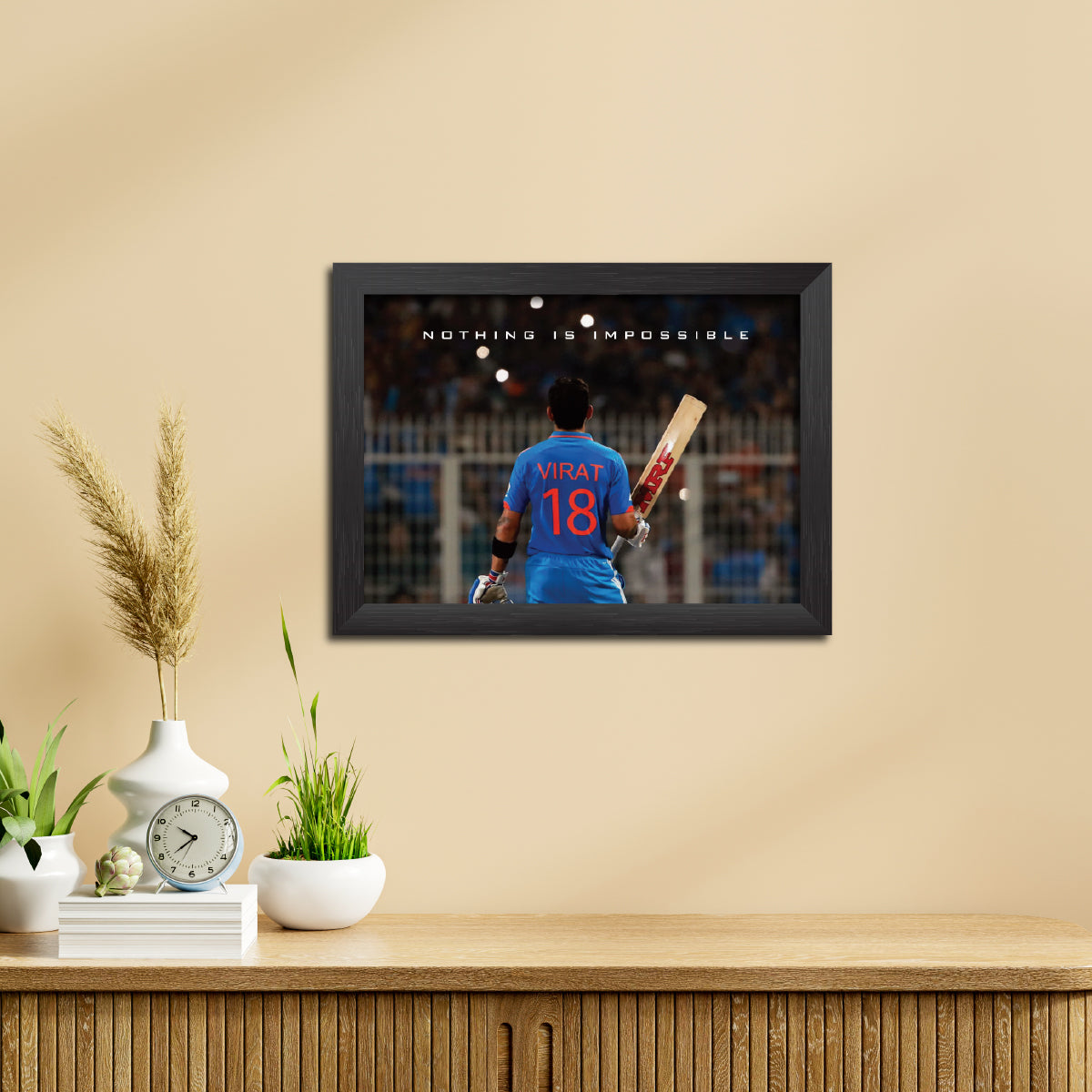 Virat Kohli Quotes India Cricket Team Poster Framed Painting-2