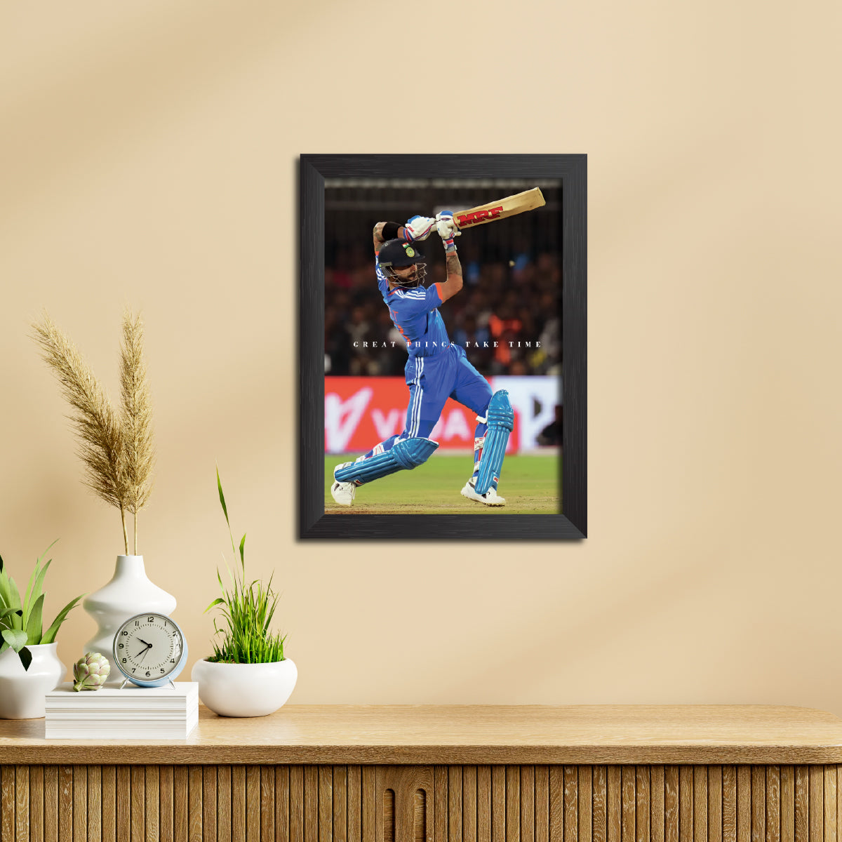 Virat Kohli Quotes India Cricket Team Poster Framed Painting-1