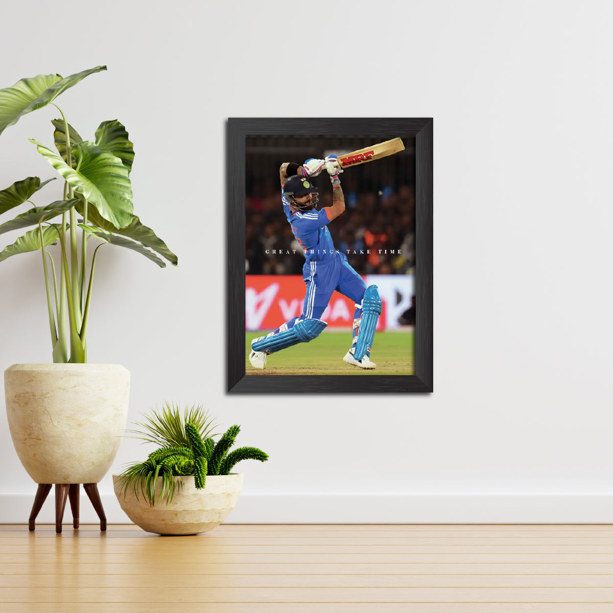 Virat Kohli Quotes India Cricket Team Poster Framed Painting-1