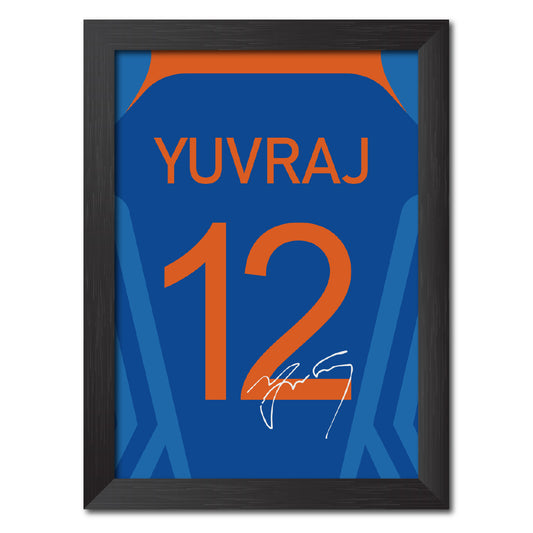 Yuvraj Singh 2011 Worldcup Jersey Print Poster Framed Painting