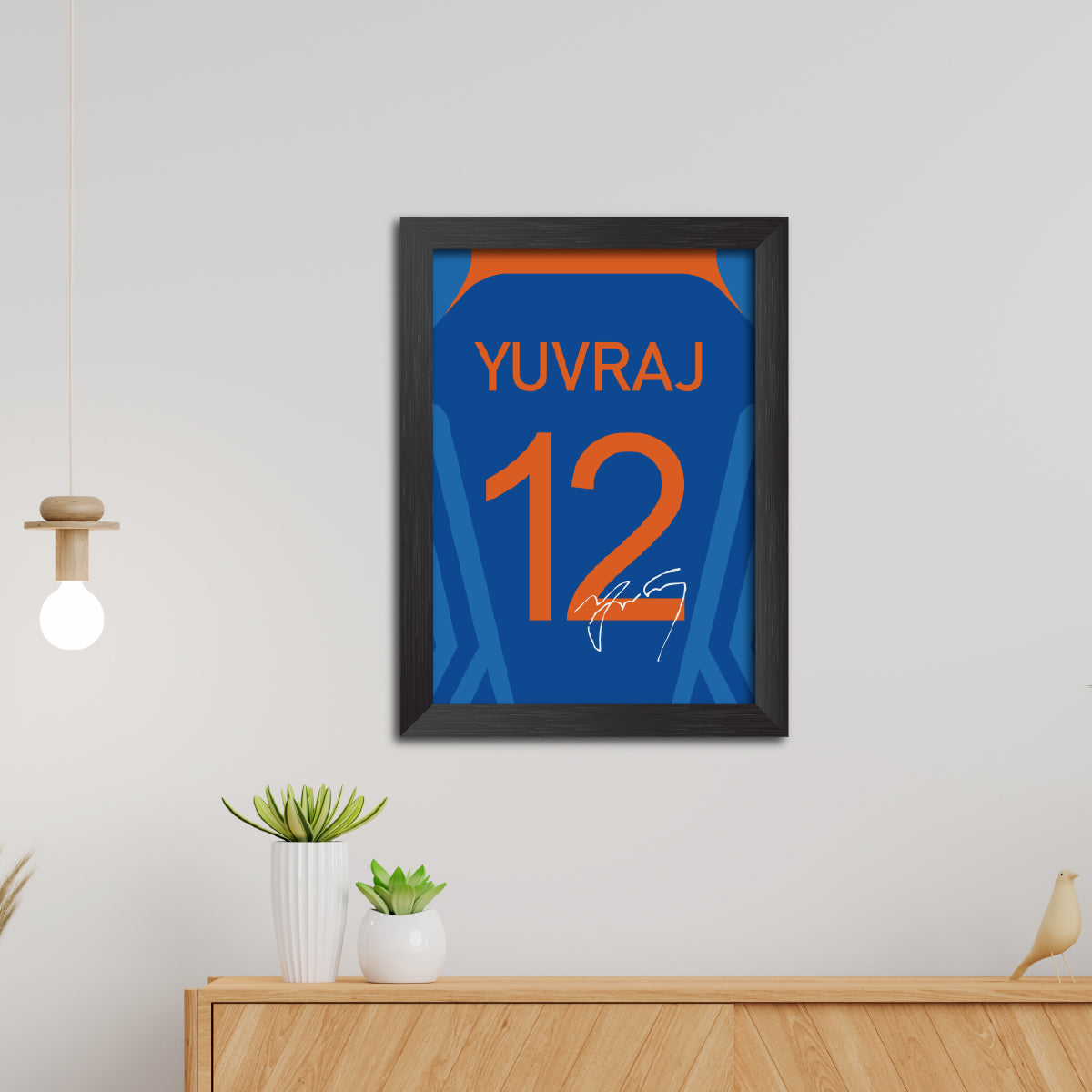 Yuvraj Singh 2011 Worldcup Jersey Print Poster Framed Painting