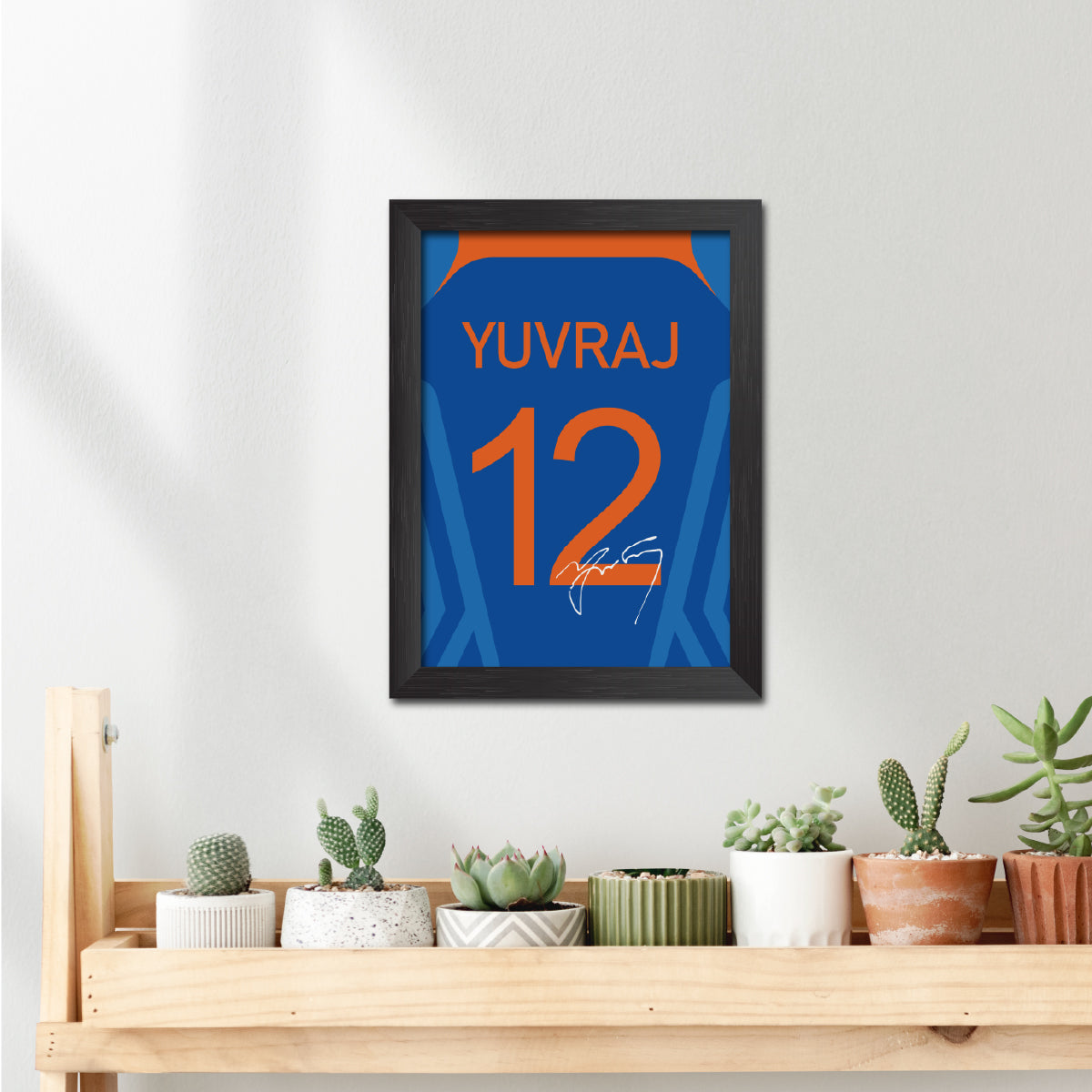 Yuvraj Singh 2011 Worldcup Jersey Print Poster Framed Painting