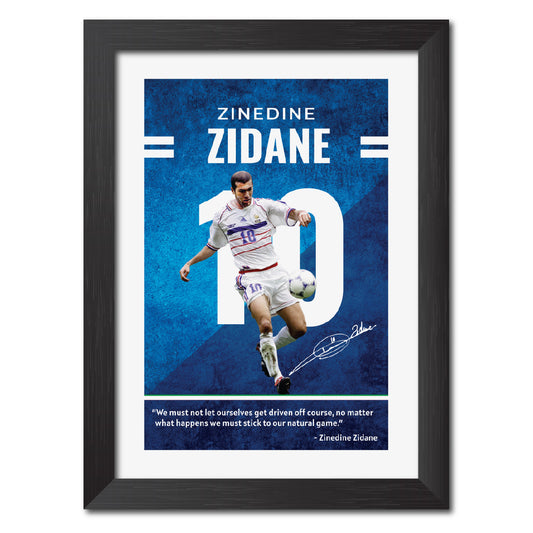 Zidane Quotes Real Madrid Football Poster Framed Painting