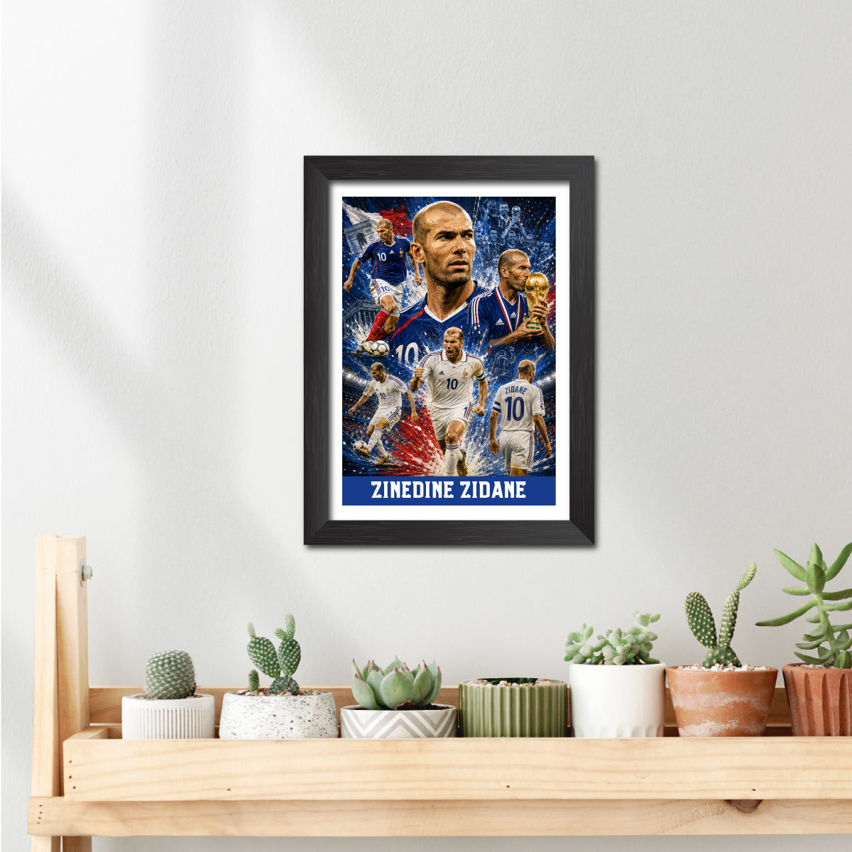 Zinedine Zidane France Football Poster Worldcup Themed Photo Frame Painting