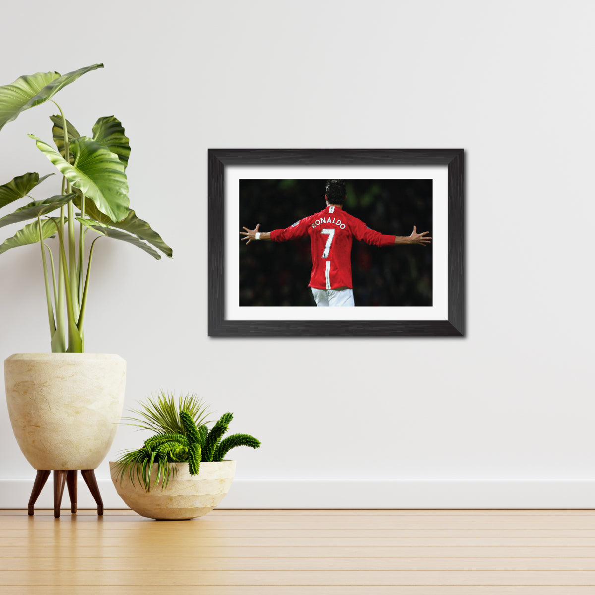 Cristiano Ronaldo Celebration Manchester United Football Club Poster Framed Painting