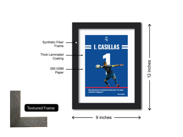 Iker Casillas Real Madrid Football Club Quote Painting - Image 6