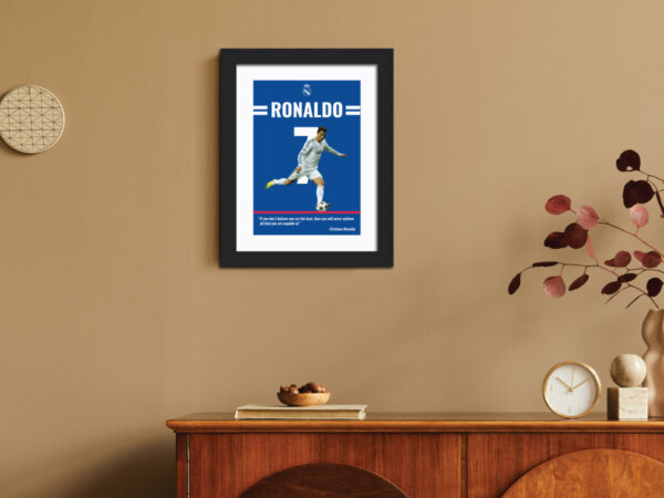 Cristiano Ronaldo Real Madrid Football Club Quote Painting - Image 5