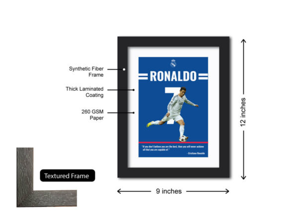 Cristiano Ronaldo Real Madrid Football Club Quote Painting - Image 6