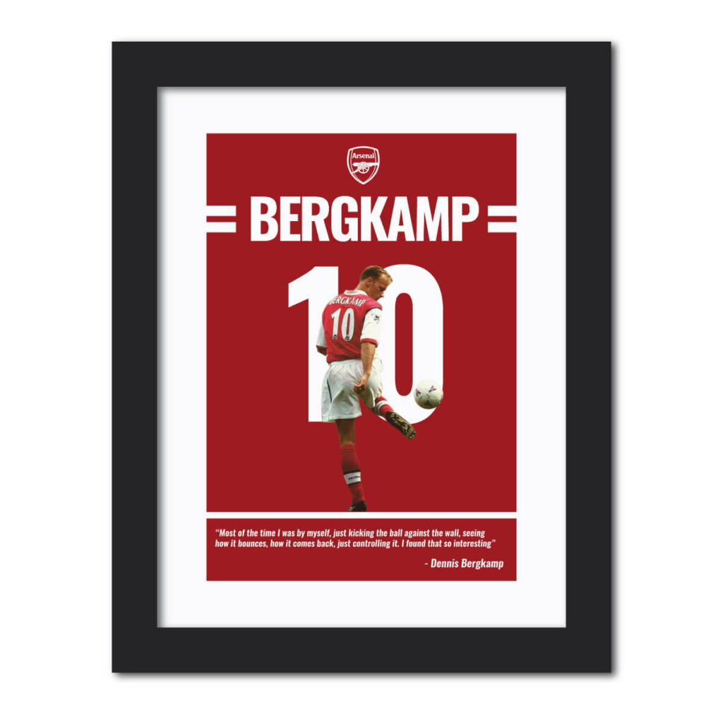 Dennis Bergkamp Arsenal Football Club Quote Painting