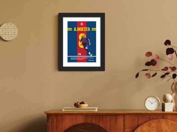 Andres Iniesta FC Barcelona Quote Painting - Image 5