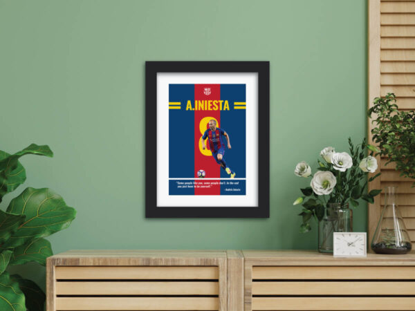 Andres Iniesta FC Barcelona Quote Painting - Image 3