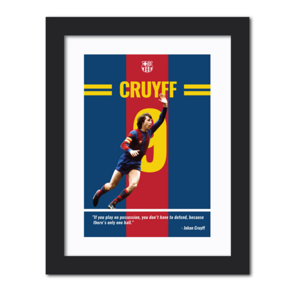 Johan Cruyff FC Barcelona Quote Painting