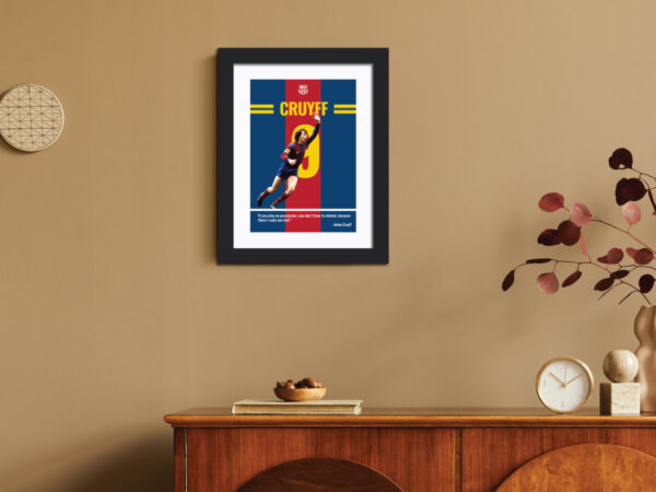 Johan Cruyff FC Barcelona Quote Painting - Image 5