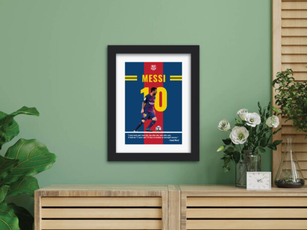 Lionel Messi FC Barcelona Quote Painting - Image 3