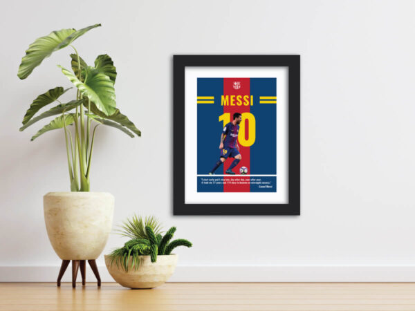 Lionel Messi FC Barcelona Quote Painting - Image 2