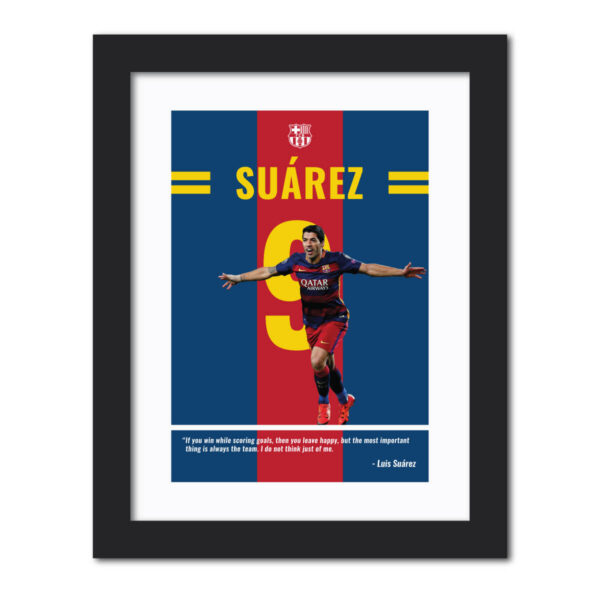 Luis Suarez FC Barcelona Quote Painting