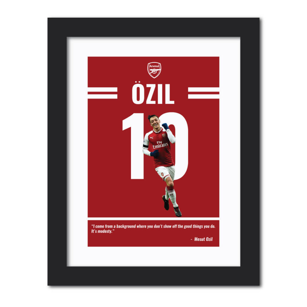 Mesut Ozil Arsenal Football Club Quote Painting