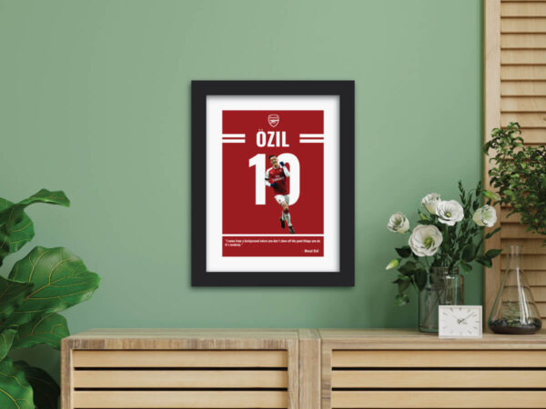 Mesut Ozil Arsenal Football Club Quote Painting - Image 3