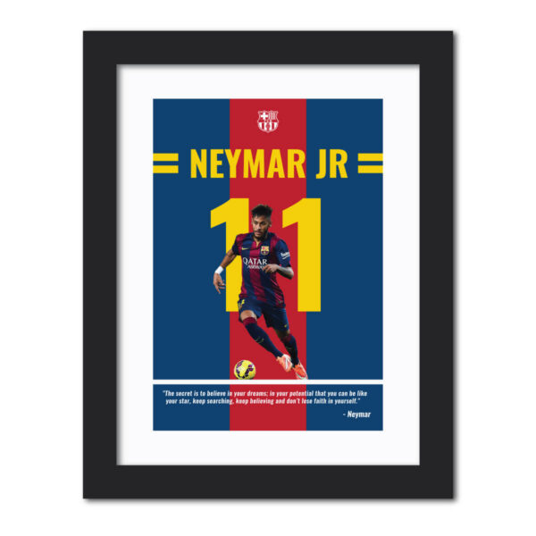 Neymar Jr FC Barcelona Quote Painting