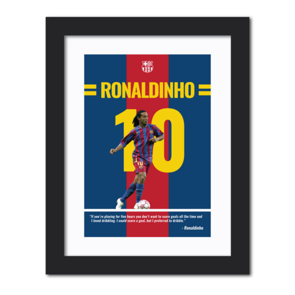 Ronaldinho FC Barcelona Quote Painting