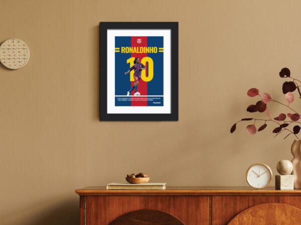 Ronaldinho FC Barcelona Quote Painting - Image 5