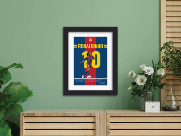 Ronaldinho FC Barcelona Quote Painting - Image 3