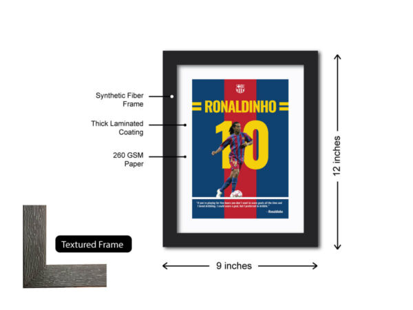 Ronaldinho FC Barcelona Quote Painting - Image 6