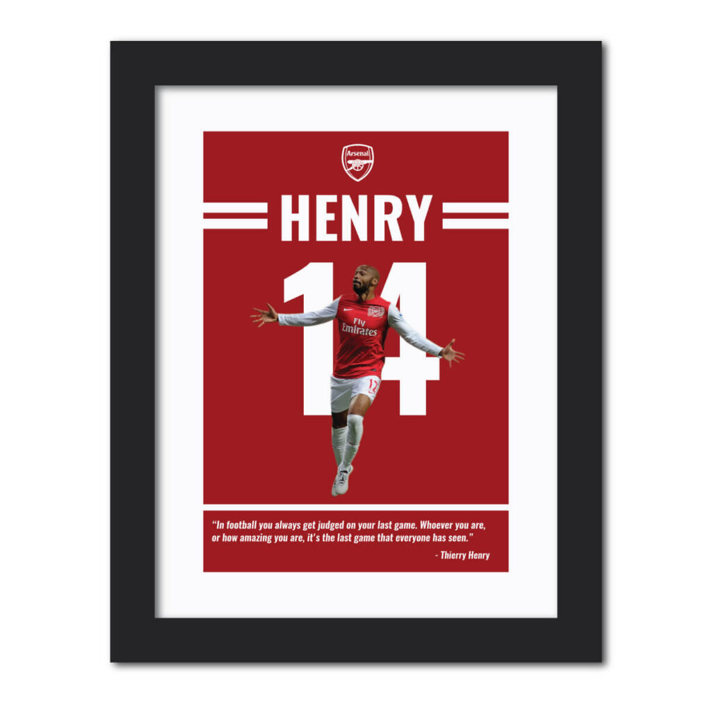 Thierry Henry Arsenal Football Club Quote Painting