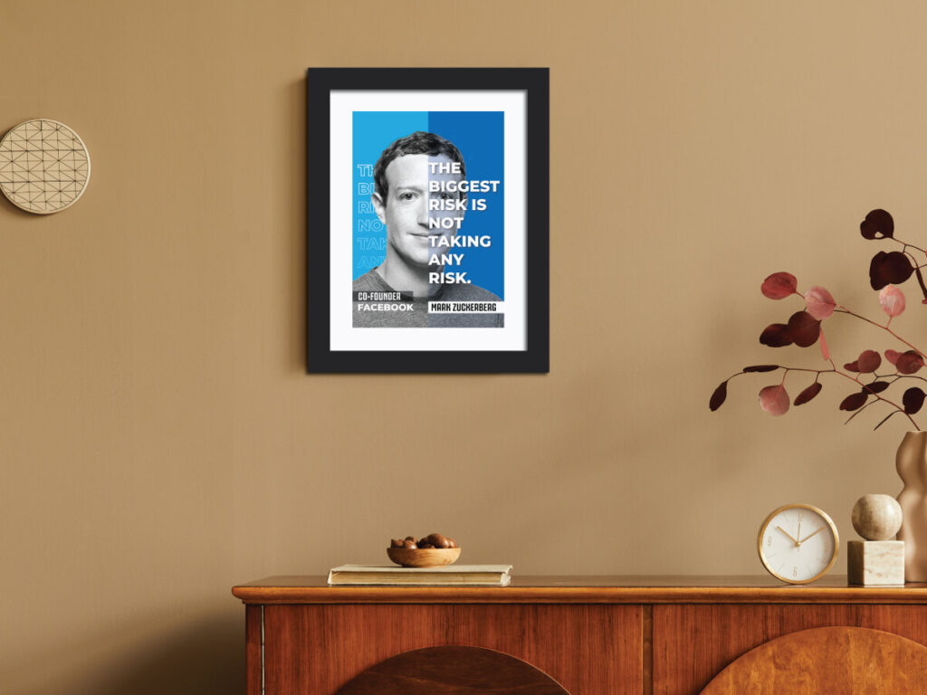 Mark Zuckerberg Quote Painting - Tenorarts