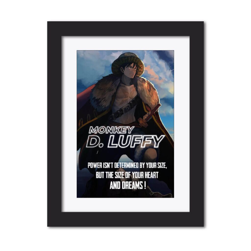 Luffy Quote One Piece Anime Poster Painting