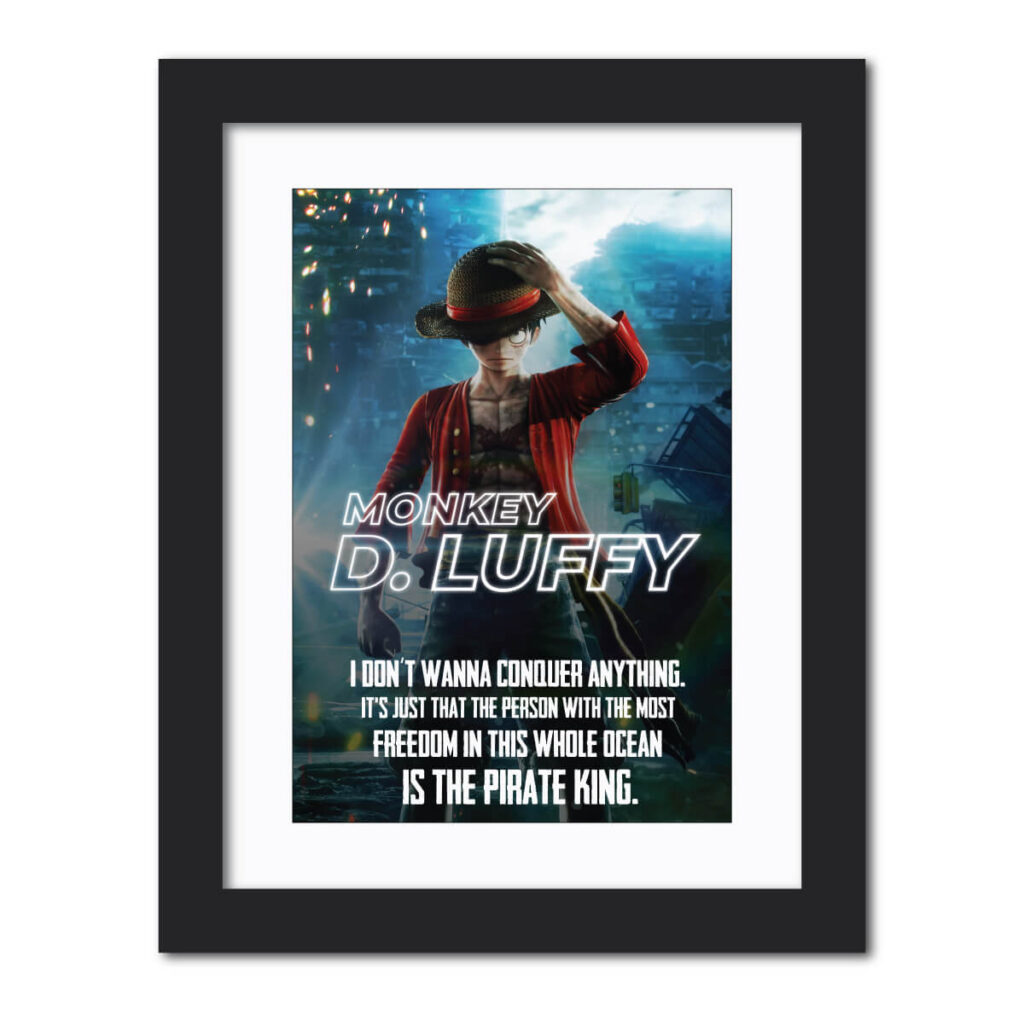 Luffy Quote One Piece Anime Poster Painting
