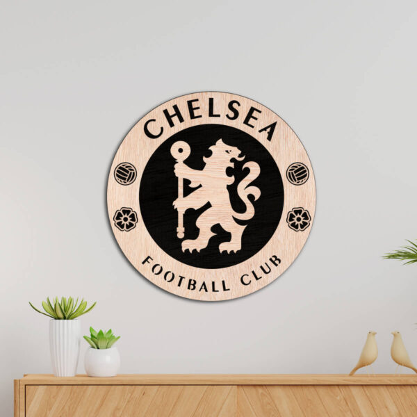 Chelsea FC Wooden Textured Logo Crest