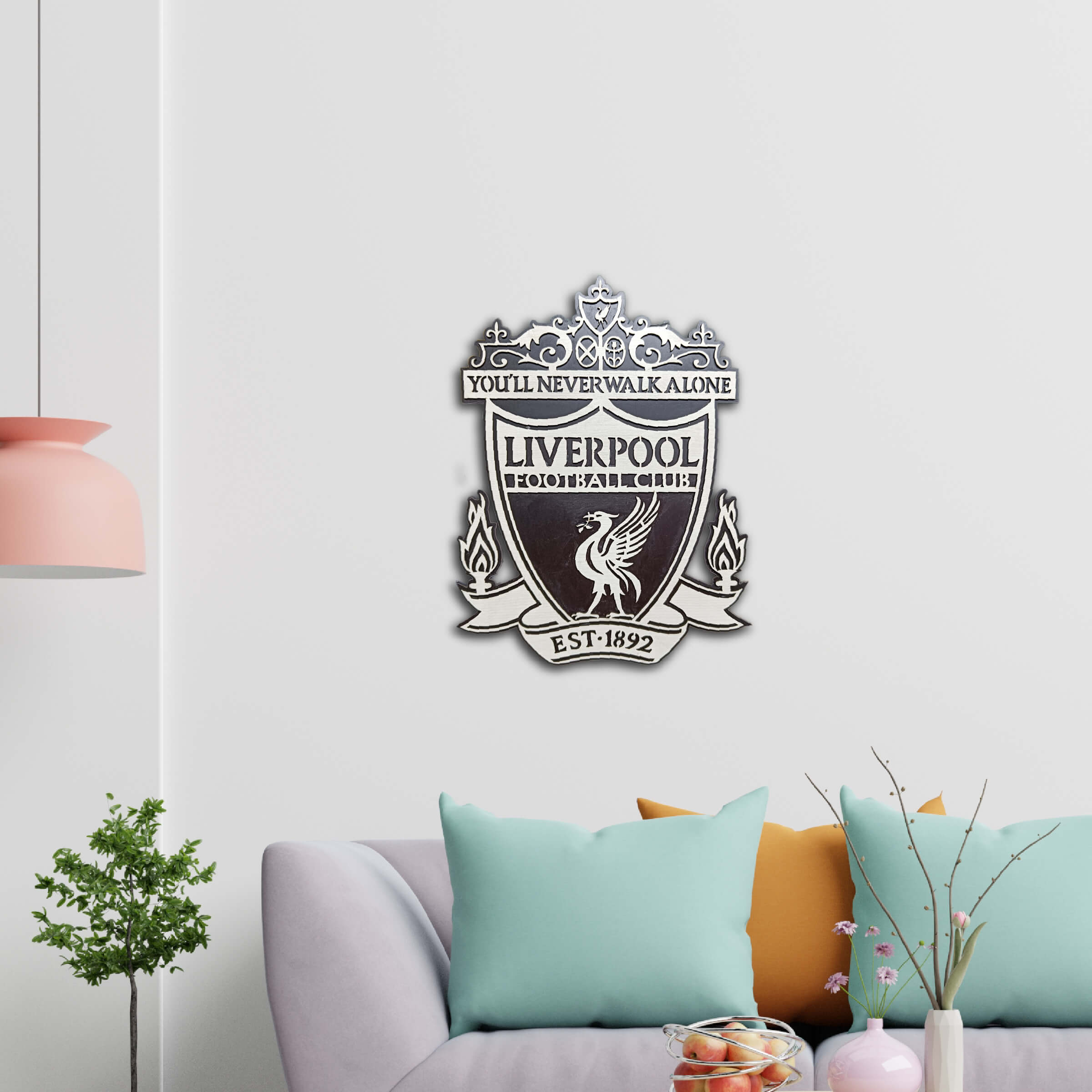 Liverpool FC Wooden Logo Crest - Tenorarts