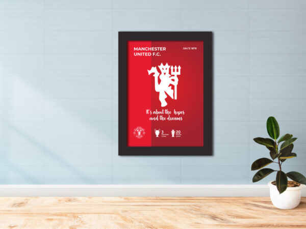 Manchester United Football Club Logo Poster Painting - Image 2