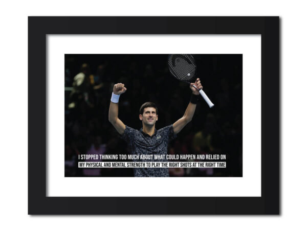 Novak Djokovic Quote Tennis Poster Painting