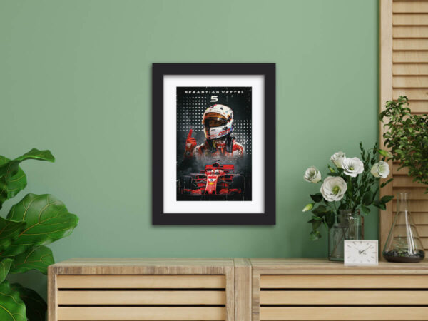 Sebastian Vettel F1 Racing Poster Painting - Image 4