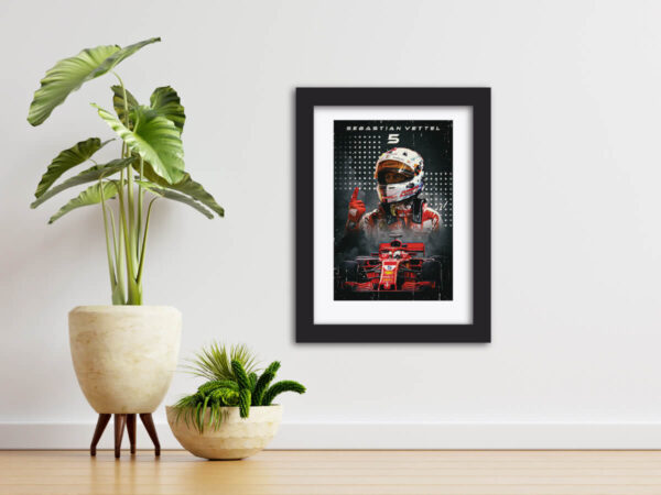 Sebastian Vettel F1 Racing Poster Painting - Image 5