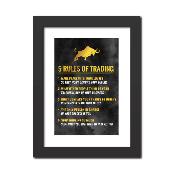 Trading Rules Quote Poster Painting - Tenorarts