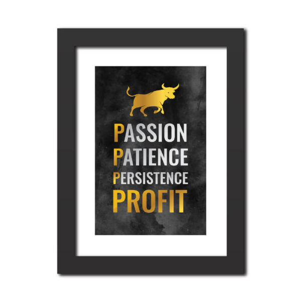 Trading Passion Quote Poster Painting