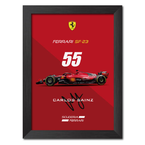 Carlos Sainz F1 Racing Car SF 23 Poster Painting