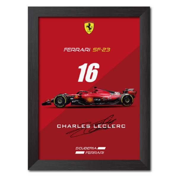 Charles Leclerc F1 Racing Car SF 23 Poster Painting