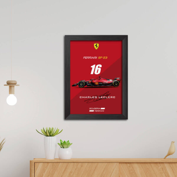 Charles Leclerc F1 Racing Car SF 23 Poster Painting - Image 4