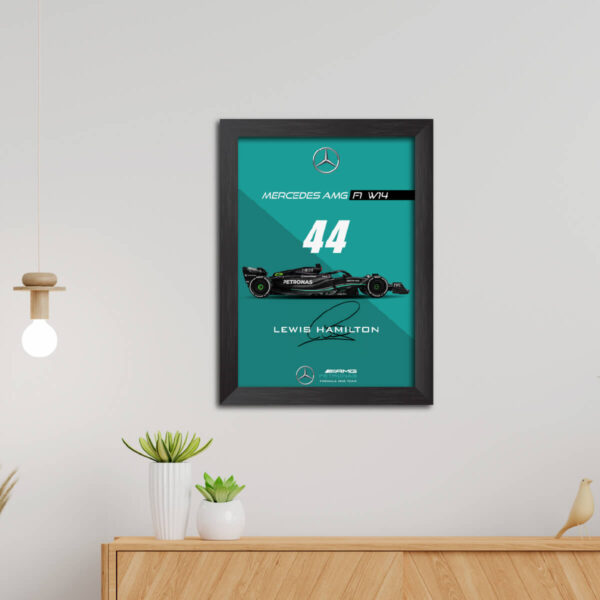 Lewis Hamilton F1 Racing Car W14 Poster Painting - Image 3