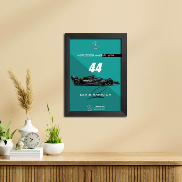 Lewis Hamilton F1 Racing Car W14 Poster Painting - Image 4