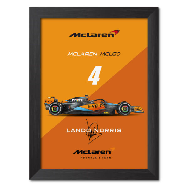 Lando Norris F1 Racing Car MCL60 Poster Painting