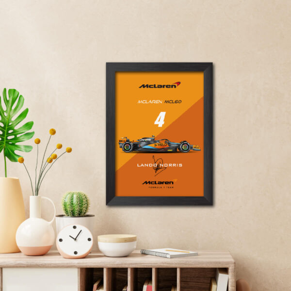 Lando Norris F1 Racing Car MCL60 Poster Painting - Image 3