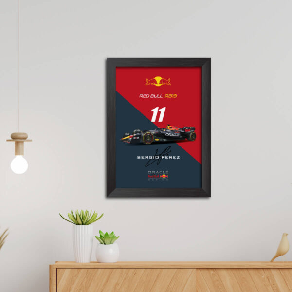 Sergio Perez F1 Racing Car RB19 Poster Painting - Image 3