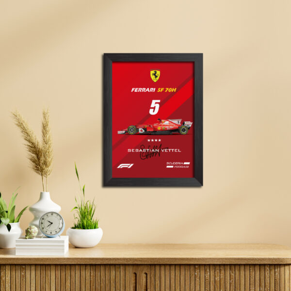 Sebastian Vettel F1 Racing Car SF 70H Poster Painting - Image 5