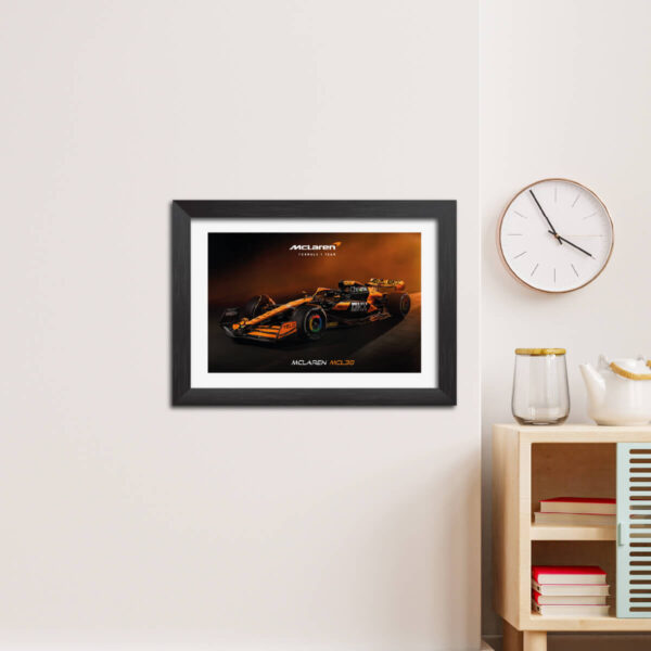 McLaren MCL38 F1 Racing Car 2024 edition Poster Framed Painting - Image 4