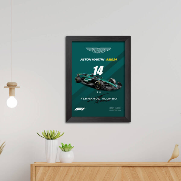 Fernando Alonso F1 Racing Car Aston Martin AMR 24 Poster Painting - Image 4